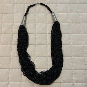 Black beaded necklace